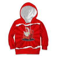 Silly Goose Kid Hoodie with Newspaper and Armchair Pattern