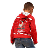 Silly Goose Kid Hoodie with Newspaper and Armchair Pattern