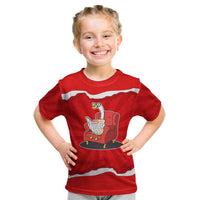 Silly Goose Kid T Shirt with Newspaper and Armchair Pattern