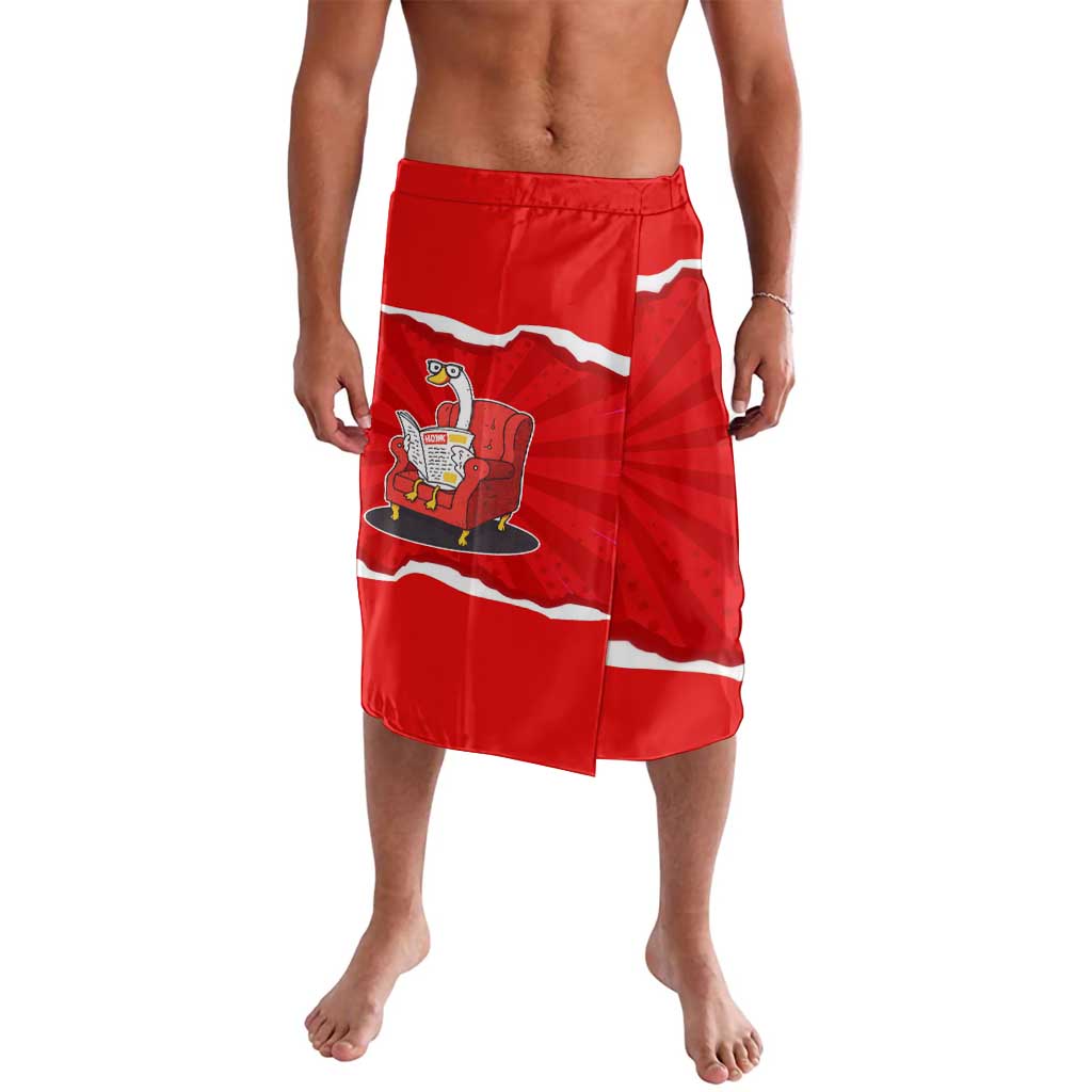 Silly Goose Lavalava with Newspaper and Armchair Pattern