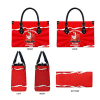 Silly Goose Leather Bag with Newspaper and Armchair Pattern