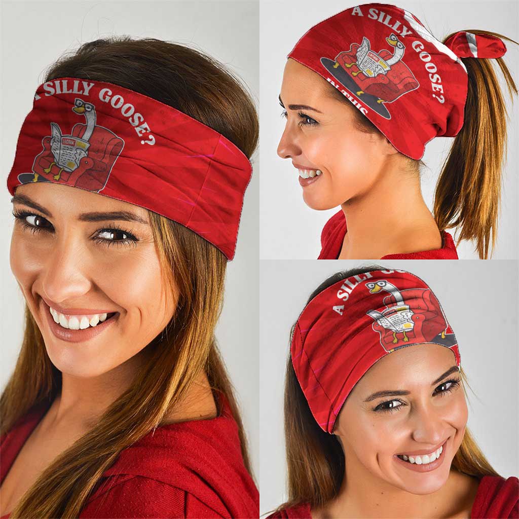 Silly Goose Neck Gaiter with Newspaper and Armchair Pattern