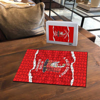 Silly Goose Puzzle with Newspaper and Armchair Pattern