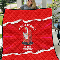 Silly Goose Quilt with Newspaper and Armchair Pattern