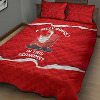 Silly Goose Quilt Bed Set with Newspaper and Armchair Pattern