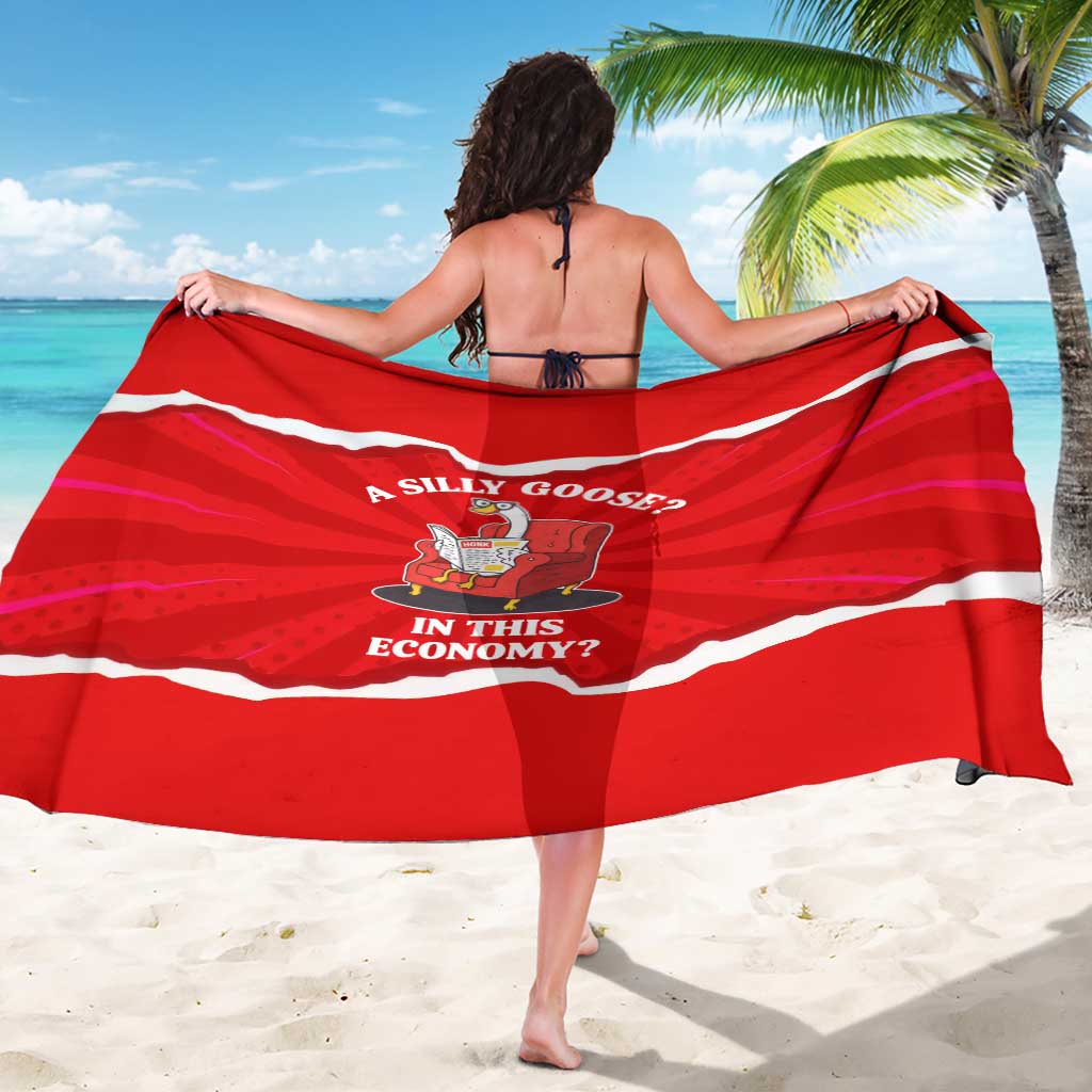 Silly Goose Sarong with Newspaper and Armchair Pattern