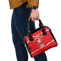 Silly Goose Shoulder Handbag with Newspaper and Armchair Pattern