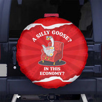 Silly Goose Spare Tire Cover with Newspaper and Armchair Pattern