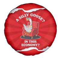 Silly Goose Spare Tire Cover with Newspaper and Armchair Pattern