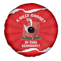 Silly Goose Spare Tire Cover with Newspaper and Armchair Pattern