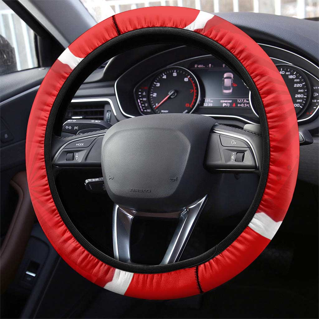 Silly Goose Steering Wheel Cover with Newspaper and Armchair Pattern
