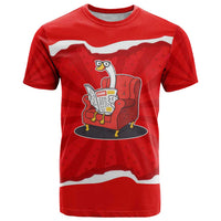 Silly Goose T Shirt with Newspaper and Armchair Pattern