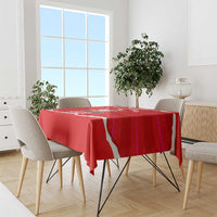 Silly Goose Tablecloth with Newspaper and Armchair Pattern