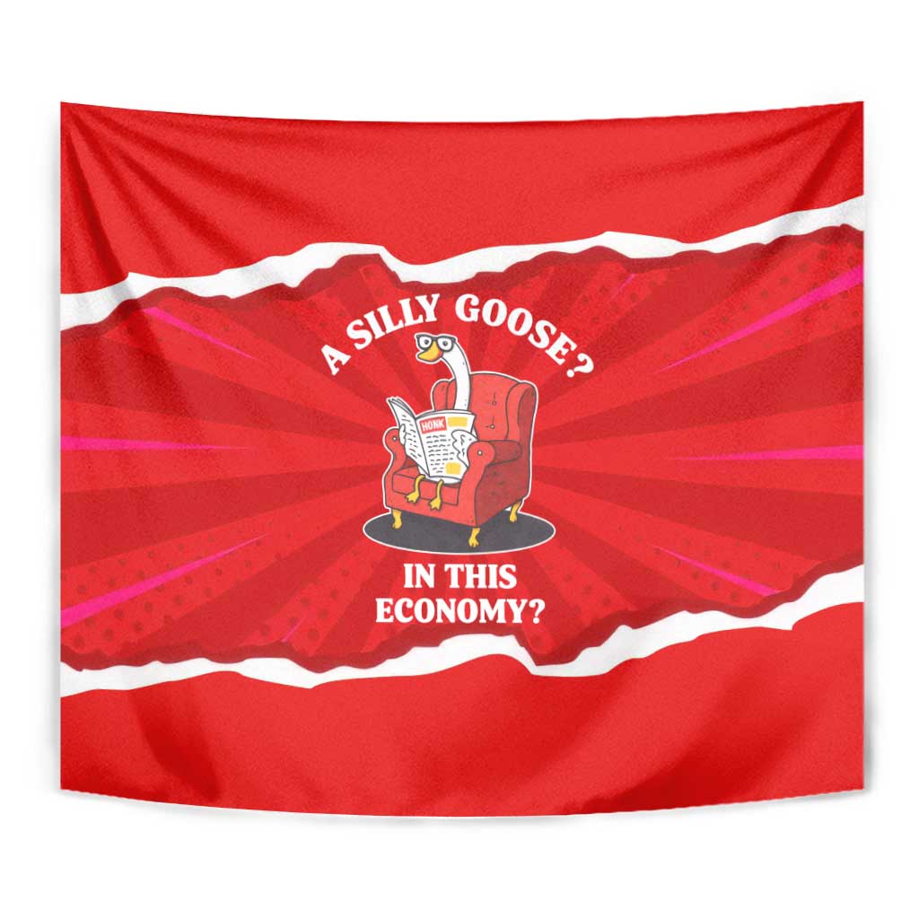 Silly Goose Tapestry with Newspaper and Armchair Pattern