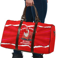 Silly Goose Travel Bag with Newspaper and Armchair Pattern