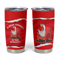 Silly Goose Tumbler Cup with Newspaper and Armchair Pattern