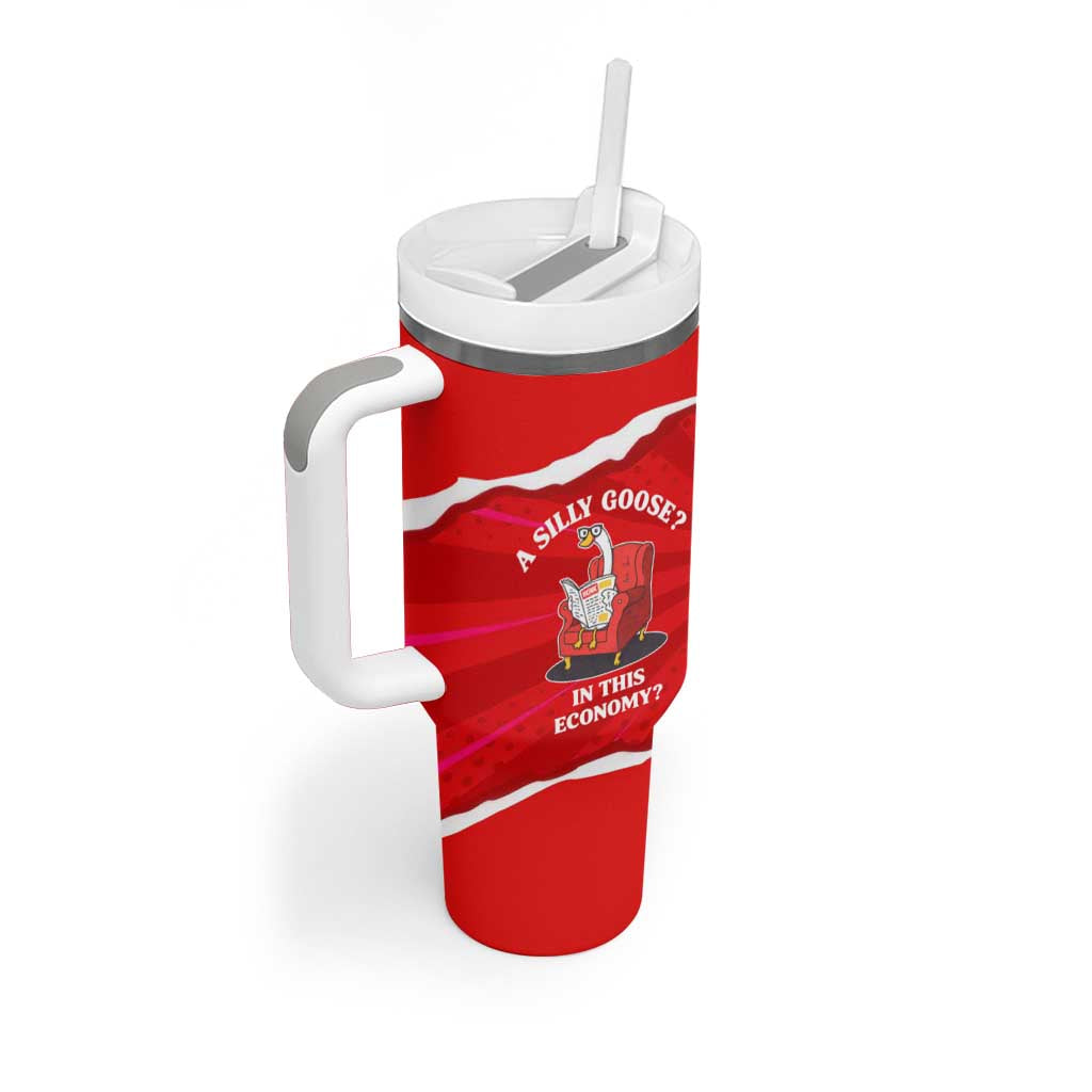 Silly Goose Tumbler With Handle with Newspaper and Armchair Pattern