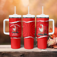 Silly Goose Tumbler With Handle with Newspaper and Armchair Pattern