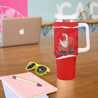 Silly Goose Tumbler With Handle with Newspaper and Armchair Pattern