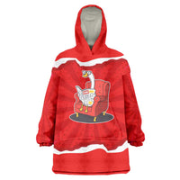 Silly Goose Wearable Blanket Hoodie with Newspaper and Armchair Pattern