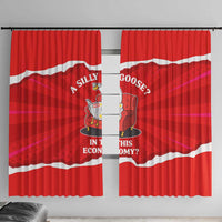 Silly Goose Window Curtain with Newspaper and Armchair Pattern
