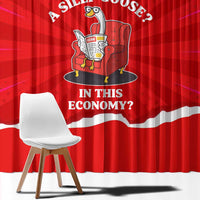 Silly Goose Window Curtain with Newspaper and Armchair Pattern