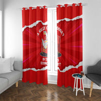 Silly Goose Window Curtain with Newspaper and Armchair Pattern