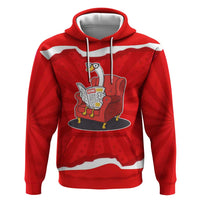 Silly Goose Zip Hoodie with Newspaper and Armchair Pattern