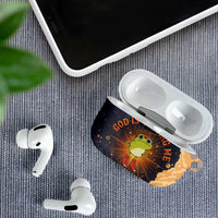 Grumpy Frog AirPods Case with Refuse to Study Quote and Starburst Pattern