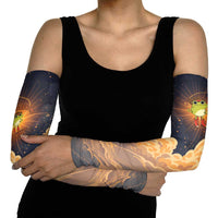Grumpy Frog Arm Sleeves with Refuse to Study Quote and Starburst Pattern