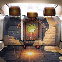 Grumpy Frog Back Car Seat Cover with Refuse to Study Quote and Starburst Pattern