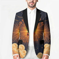Grumpy Frog Blazer with Refuse to Study Quote and Starburst Pattern