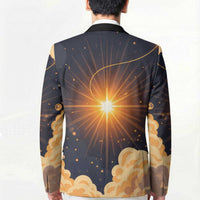 Grumpy Frog Blazer with Refuse to Study Quote and Starburst Pattern