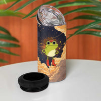 Grumpy Frog 4 in 1 Can Cooler Tumbler with Refuse to Study Quote and Starburst Pattern