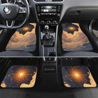 Grumpy Frog Car Mats with Refuse to Study Quote and Starburst Pattern