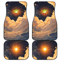 Grumpy Frog Car Mats with Refuse to Study Quote and Starburst Pattern