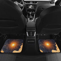 Grumpy Frog Car Mats with Refuse to Study Quote and Starburst Pattern