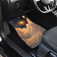 Grumpy Frog Car Mats with Refuse to Study Quote and Starburst Pattern