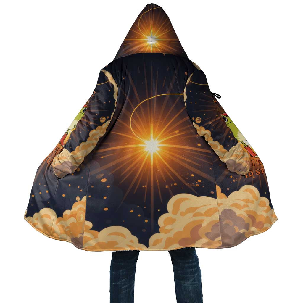 Grumpy Frog Cloak with Refuse to Study Quote and Starburst Pattern