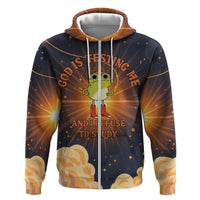 Grumpy Frog Hoodie with Refuse to Study Quote and Starburst Pattern