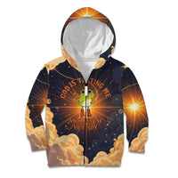 Grumpy Frog Kid Hoodie with Refuse to Study Quote and Starburst Pattern