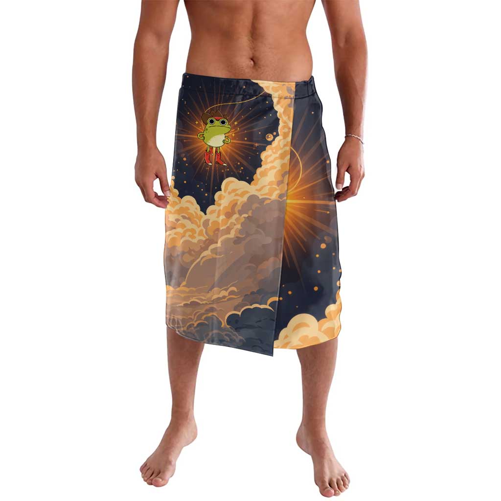Grumpy Frog Lavalava with Refuse to Study Quote and Starburst Pattern