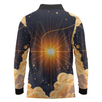 Grumpy Frog Long Sleeve Polo Shirt with Refuse to Study Quote and Starburst Pattern