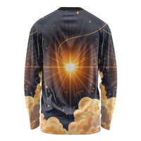 Grumpy Frog Long Sleeve Shirt with Refuse to Study Quote and Starburst Pattern