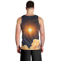 Grumpy Frog Men Tank Top with Refuse to Study Quote and Starburst Pattern
