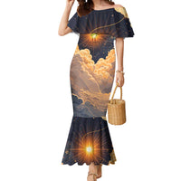 Grumpy Frog Mermaid Dress with Refuse to Study Quote and Starburst Pattern