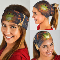 Grumpy Frog Neck Gaiter with Refuse to Study Quote and Starburst Pattern