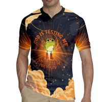 Grumpy Frog Rugby Jersey with Refuse to Study Quote and Starburst Pattern