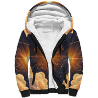 Grumpy Frog Sherpa Hoodie with Refuse to Study Quote and Starburst Pattern