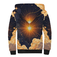 Grumpy Frog Sherpa Hoodie with Refuse to Study Quote and Starburst Pattern